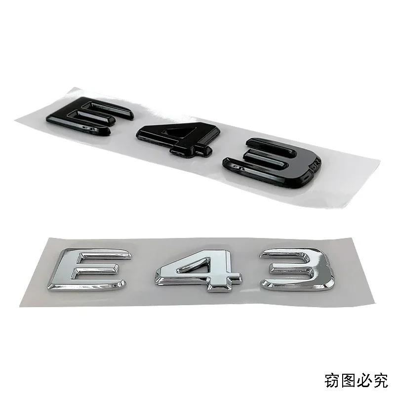 ABS Modified Car Side Sticker Fender Emblem Badge Tail Trunk Decals for Mercedes Benz E43 E53 E63 Letters Styling Accessories