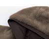 Unisex Reversible Hooded Fleece-Lined Cotton Jacket—Thick, Solid Color, Double-Sided Outerwear for Winter