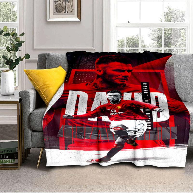 David Manchester United Legend Blanket Lightweight Ideal Bedding Blanket Perfect for Travel, Living Rooms, Offices, Sofas, Fan Christmas Gift