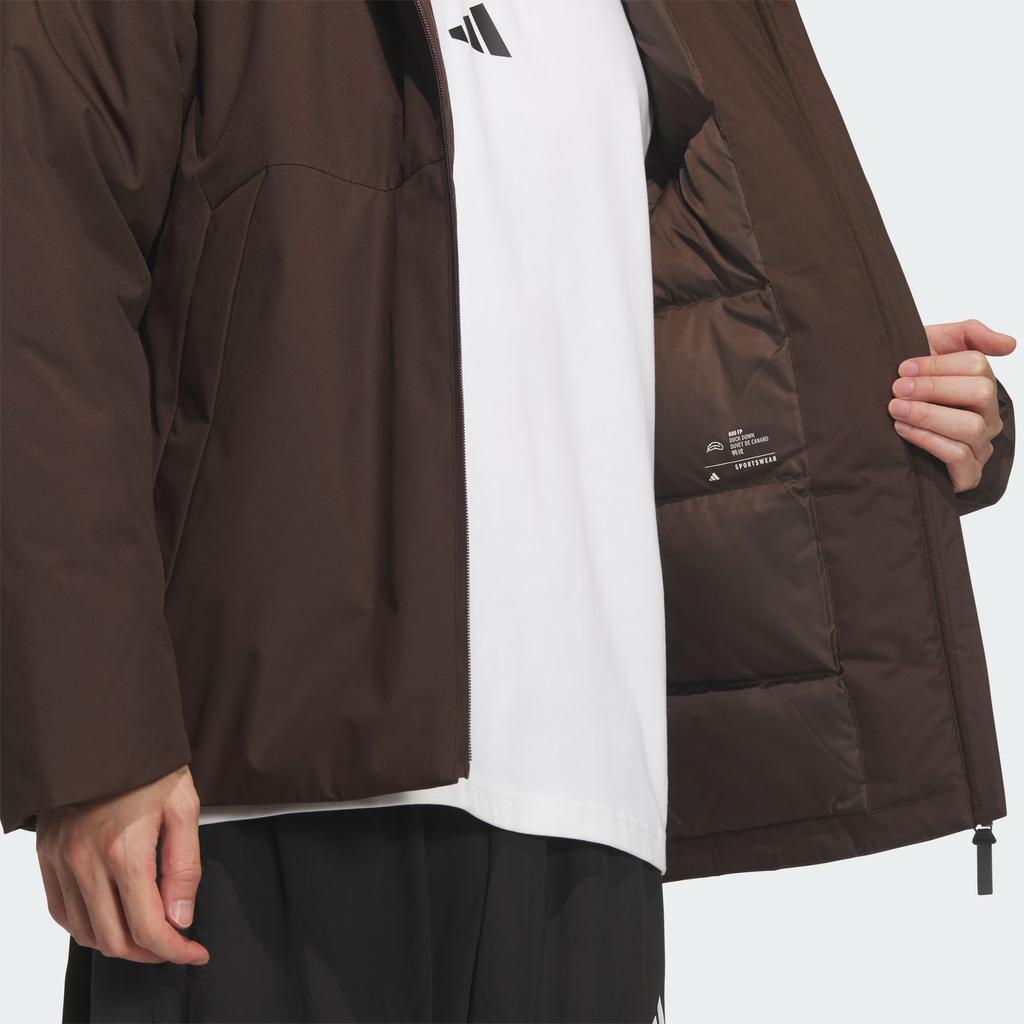 Adidas FW25 Future Tech Hooded Warm Zipper 600 Fill Down Jacket Men Jacket KQ5504