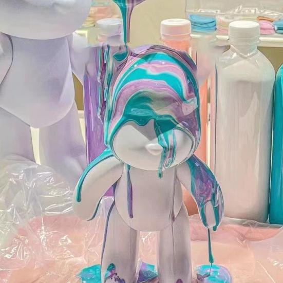 60ML Tekutá akrylová barva Dlouhotrvající Vysoký lesk Snadné použití DIY Medvěd Stolní ozdoba Tekutý pigment na dárky