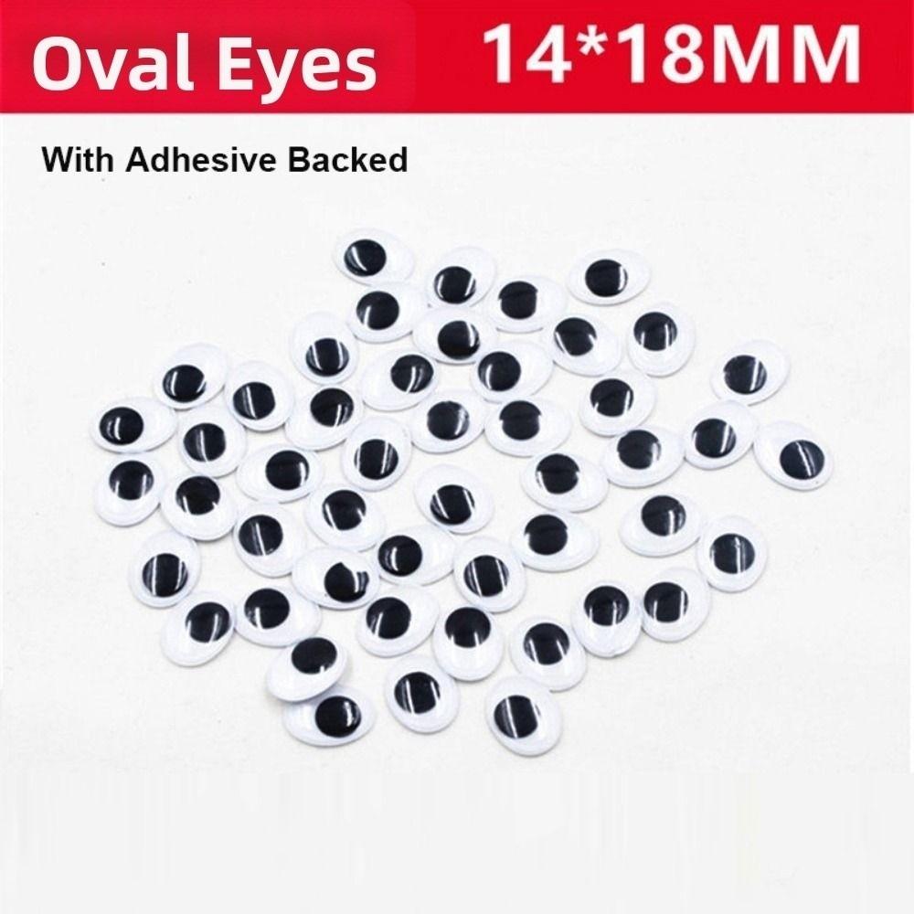 100pcs/bag Plastic Wiggling Moving Eyes 3D Kindergarten Handmade Dolls Eyes Dolls Activity Eyes