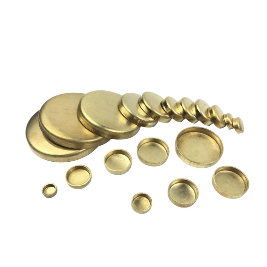 JT-SEAL 1PC Brass Round Welding Seal End Cap 8mm To 75mm Automotive Engine Cylinder Bowl Plug Pipe Fitting Connector (19mm)