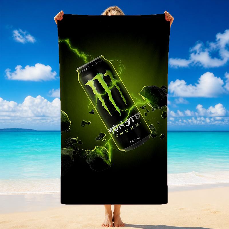 Monster Energy Schnelltrocknendes Mikrofaser-Strandtuch Weich Saugfähig Sandabweisendes Handtuch Für Strand Pool Reisen Sommer
