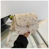 2025 New Shoulder Bag Women's Bag Woven Baguette Underarm Bag Fashionable Small Fresh Square Bag