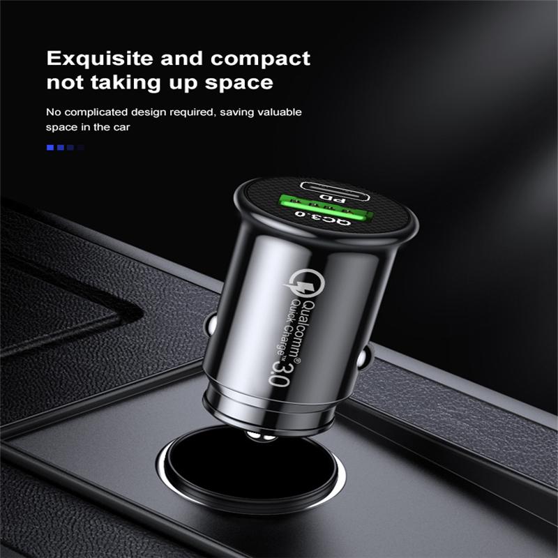 Quick Charger3.0 USB Car Socket dapter Charge Type C PD3.0  Dual USB Multifunction Fast Charging Car Phone Charger for Car Truck