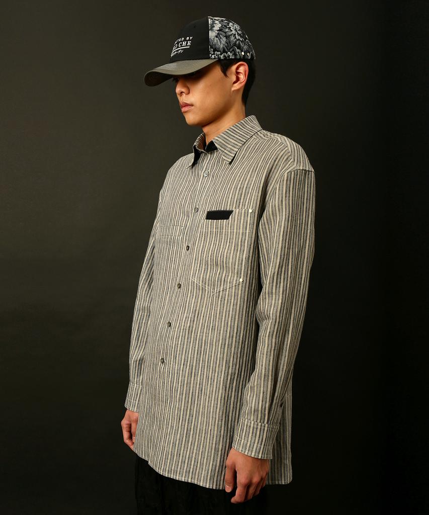 BIRD CHE Black Cotton Match Flower Jacquard Cap