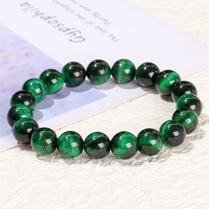Jingdong Jewelry Unisex Round Bead Bracelet: 7A Lightning Yellow Tiger Eye Stone