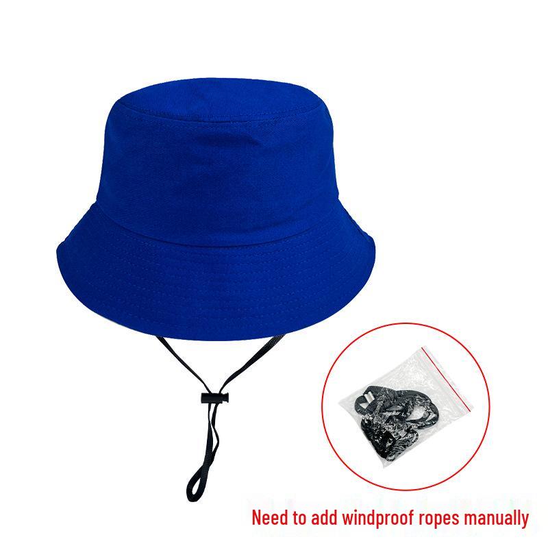 Children's Adjustable Solid Color Cotton Bucket Hat - European & American Style for Boys and Girls