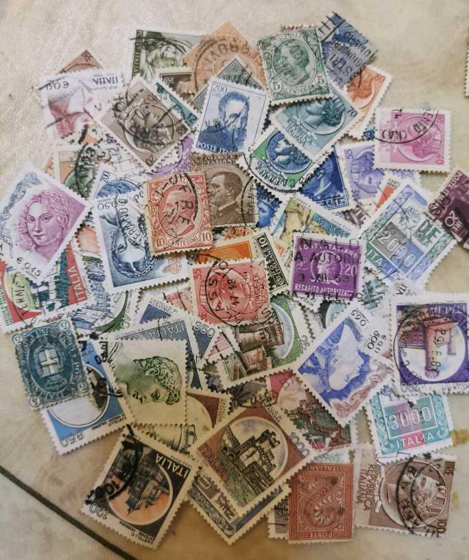 Итальянские марки Почтовые 50 разных Настоящие маркированные почтовые марки Коллекционные почтовые марки Материал для скрапбукинга