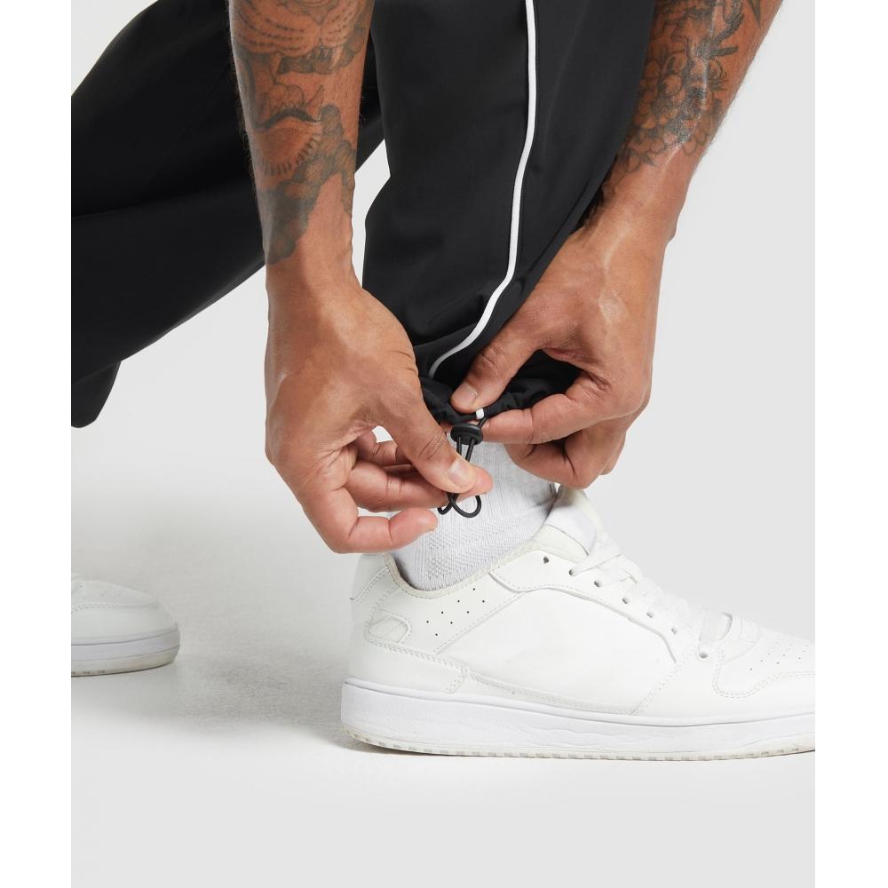 Gymshark Kontrastní kalhoty rovného střihu černé A2c4j Bb2j