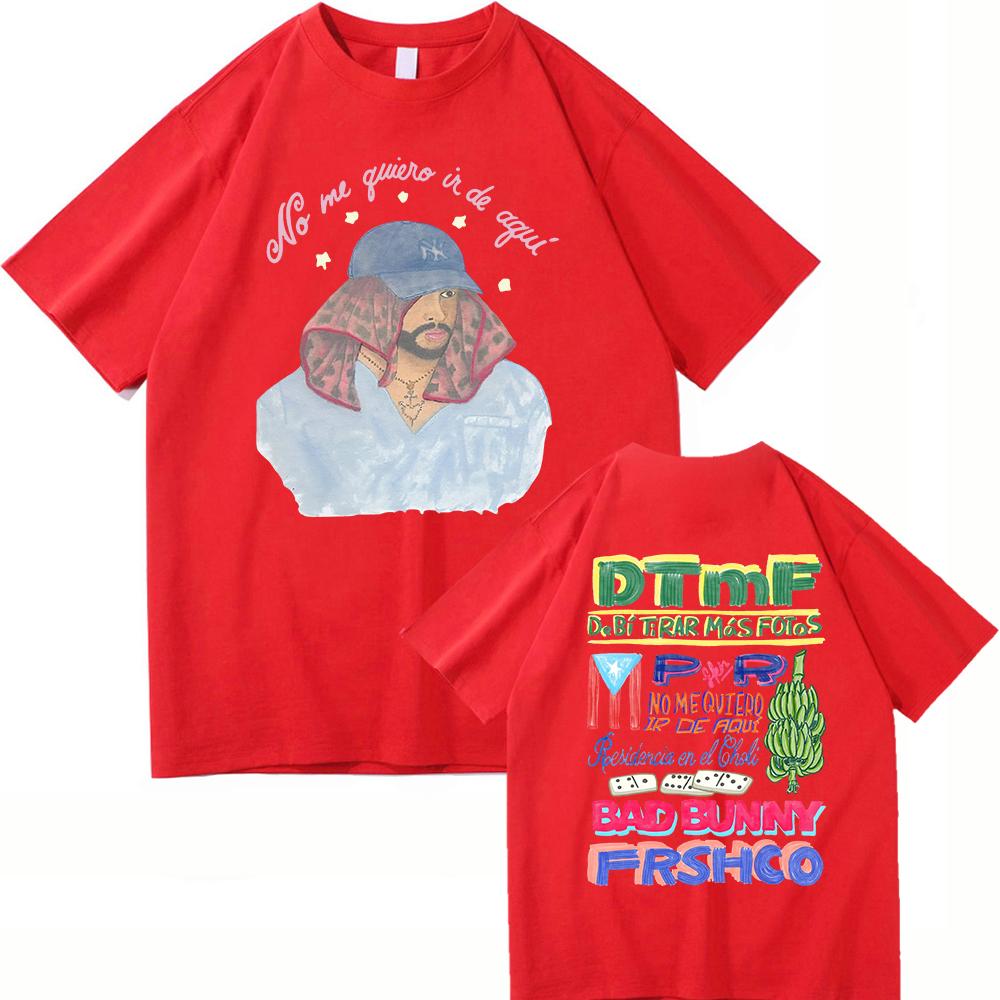 Bad Bunny DTMF Residencia Tour T Shirt Fashion Men DeBÍ TiRAR MáS FOToS Tshirt Unisex Vintage Bad Bunny Black Boxing Tees Shirts