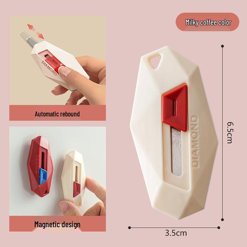 Dopamine Diamond Magnetic Retractable Box Cutter - Durable, Portable Utility Tool