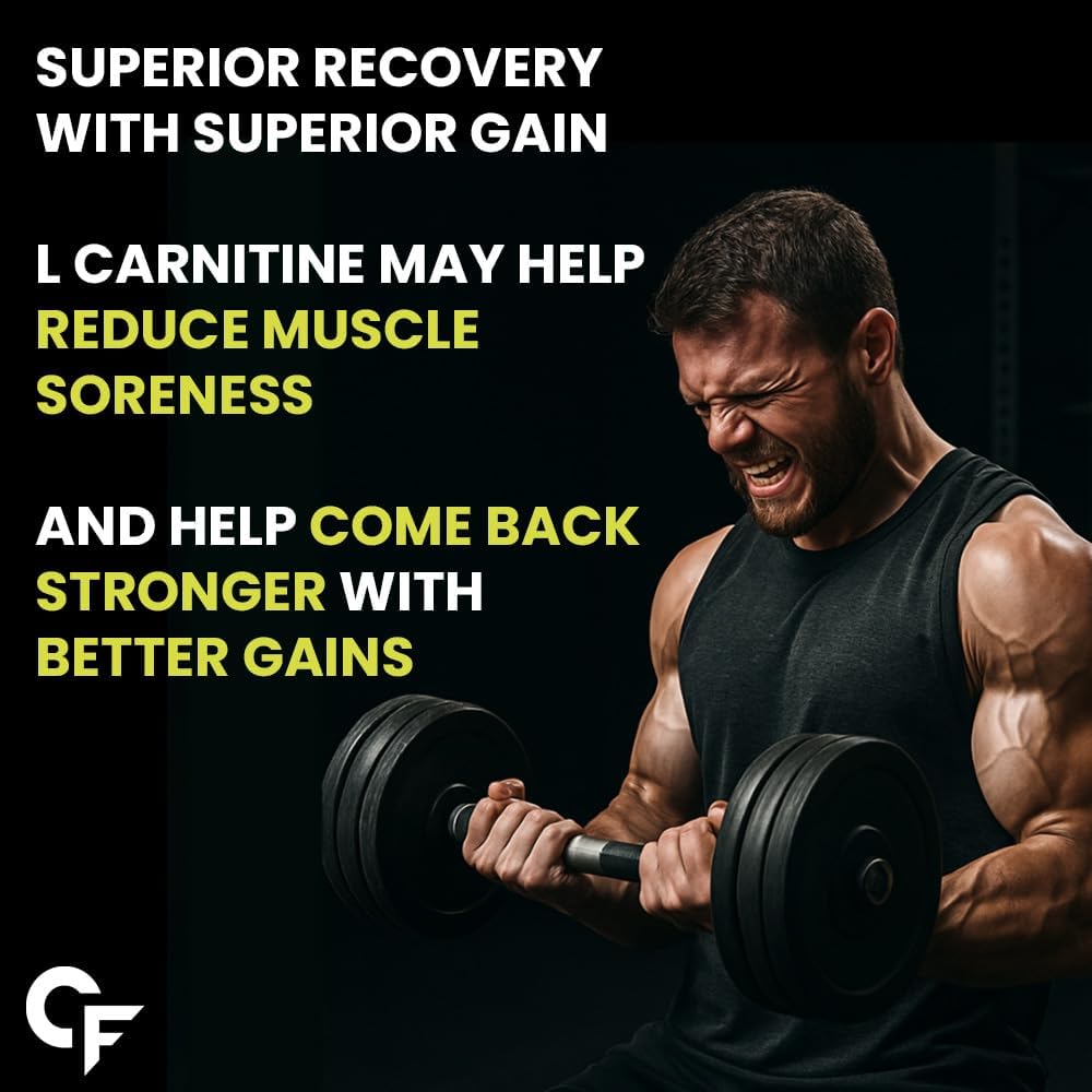 CF Carbamide Forte L Carnitine 1000mg Veg Capsules 60  Pre Workout Energy Support For Men Women Fitness Training
