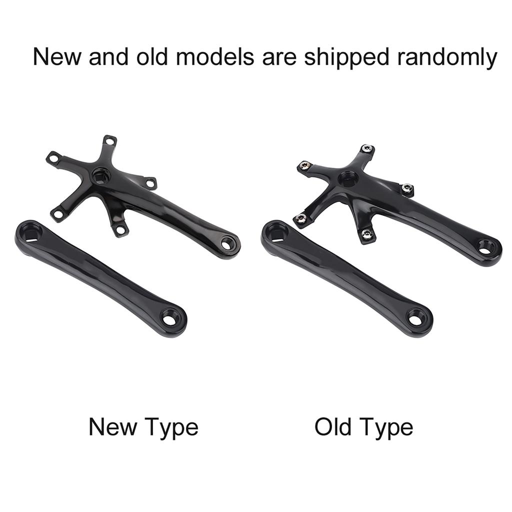 1Pair 170MM Mountain Road Bike Alloy Single Crankset Repair Parts (Black)