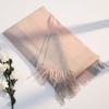 Wool Knitted Wool Scarf Polyester Long Neckscarf with Tassel Large Classic Plaid Scarf  Men