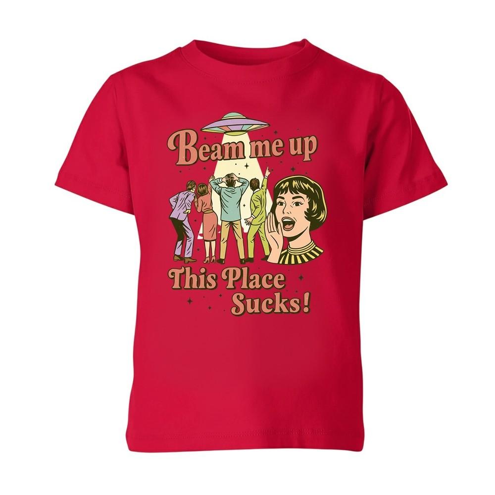 Beam Me Up This Place Sucks Unisex Kid Adult Tee Xmas Holiday Gift Top S