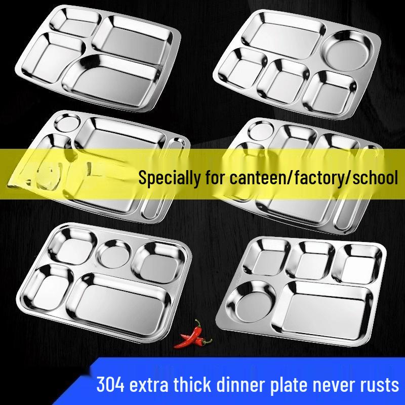 Divided Stainless Steel Lunch Tray