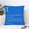 Pillow Case Funny Blue Screen of Death Soft Pillow Cover For Sofa Home Decoration Fashion Pillowcases