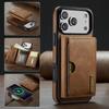 Luxury Detachable Magnetic Leather Phone Wallet Case Stand For iPhone 17 Air 16 15 Plus 13 12 Pro Max Samsung S26 S25 S24 Ultra Google Card Slot Cover