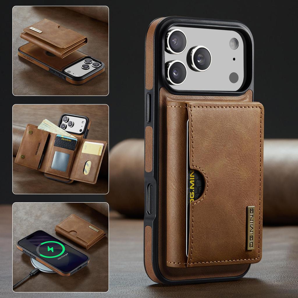 Luxury Detachable Magnetic Leather Phone Wallet Case Stand For iPhone 17 Air 16 15 Plus 13 12 Pro Max Samsung S26 S25 S24 Ultra Google Card Slot Cover