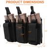 Taktische Molle-Magazintasche, taktische Tasche, Dreifach-Gewehrpistolen-Magazintasche, 2-lagiger Patronenhalter