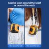 Rechargeable Waist Fan with LED Flashlight Portable Waist Clip Fan with Hanging Rope 100 Gear High Air Volume Cooling Fan for Outdoor Camping Jobsite