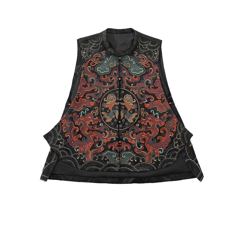 Women's Ethnic Style Heavy Embroidery Sleeveless Vest Jacket