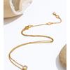Yhpup Stainless Steel Chic Shiny Cubic Zirconia Round Drop Necklace for Women Delicate Fashion Korean Collar Jewelry Waterproof