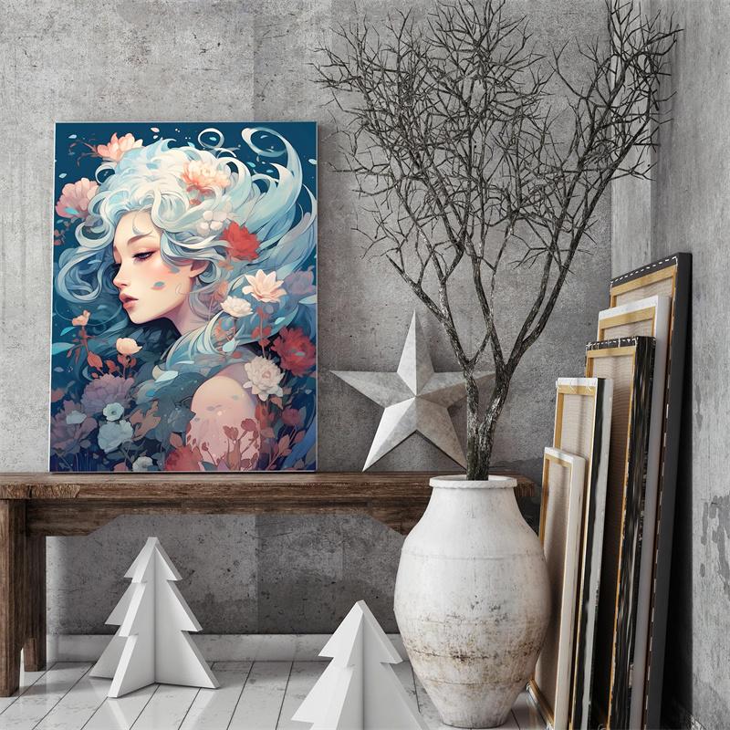 Pictură cu diamant DIY, cal și fată, kit cu punct de cruce, artă mozaic, pictură cu diamant, cerc complet/pătrat, decorare a casei cu diamant