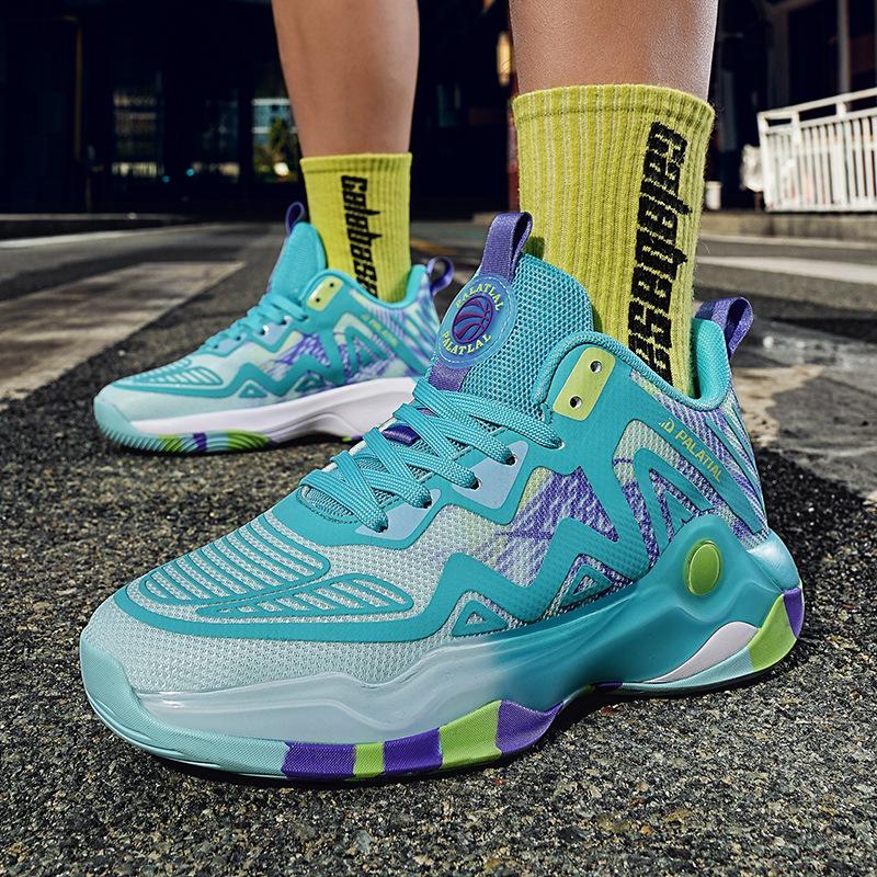 Practical Basketball Shoes, Four Seasons Men's Shock Absorption, Wear-resistant and Non-slip Sneakers, Friction Sound, Comfortable and Breathable