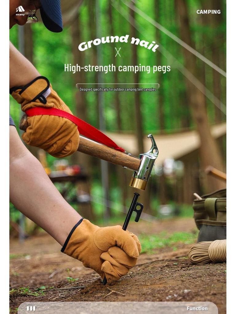 Steel Tent & Tarp Pegs: Thickened, Windproof, Long Camping Peg Set for Outdoor Use