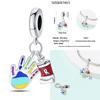 925 Silver School Backpack Book Pencil Trophy Charm Beads Fit Original Charm Bracelet Women DIY Jewelry