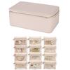 Portable Earring Storage Case PU Leather Jewelry Case Multifunctional Jewelry Storage Box