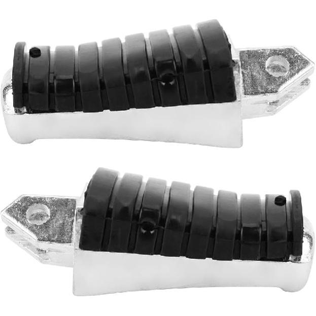 Qiilu Motorrad Fußrasten Anti-Rutsch Gummi Vordere Fußrasten Fußstütze Trittbrett für XV250 XV125 XV400 XV500 XV535 XV750 XV1100 XVS125 XVS250 XVS400