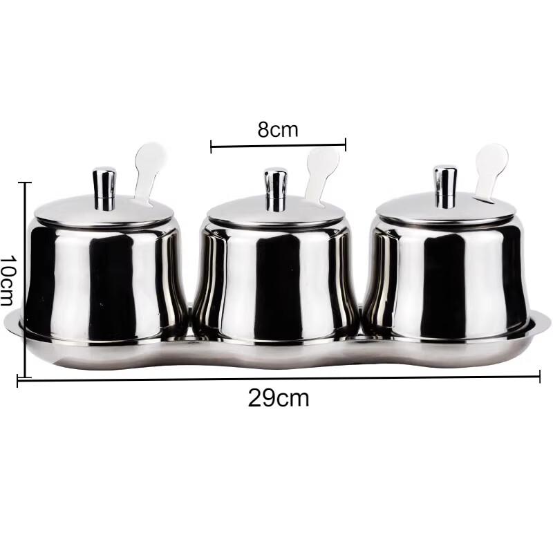 Yunshuang 3-Tier Stainless Steel Seasoning Organizer Set