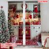 2pcs 2D Flat Printing Merry Christmas Popular Party Window Curtains Christmas 14 Versatile Durable Polyester Without Electricity