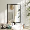 Wall Mirror Decorative Hanging Mirror 60 X 80 Cm Black