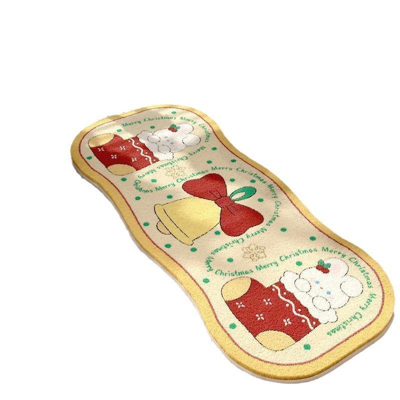 Cartoon Christmas Decoration Imitation Cashmere Carpet Household Bedroom Bedside Blanket Room Sitting Sleeping Carpet