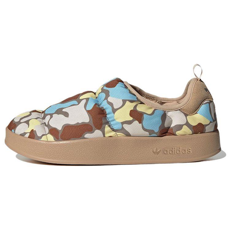 

Adidas Originals Puffylette Fabric Slip-On Bread Shoes Unisex Sneakers Brown Gray Blue GX1975 40⅔
