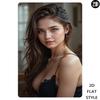 Elegant Woman Portrait D Retro Metal Sign X Inch Wall Art for Home Decor