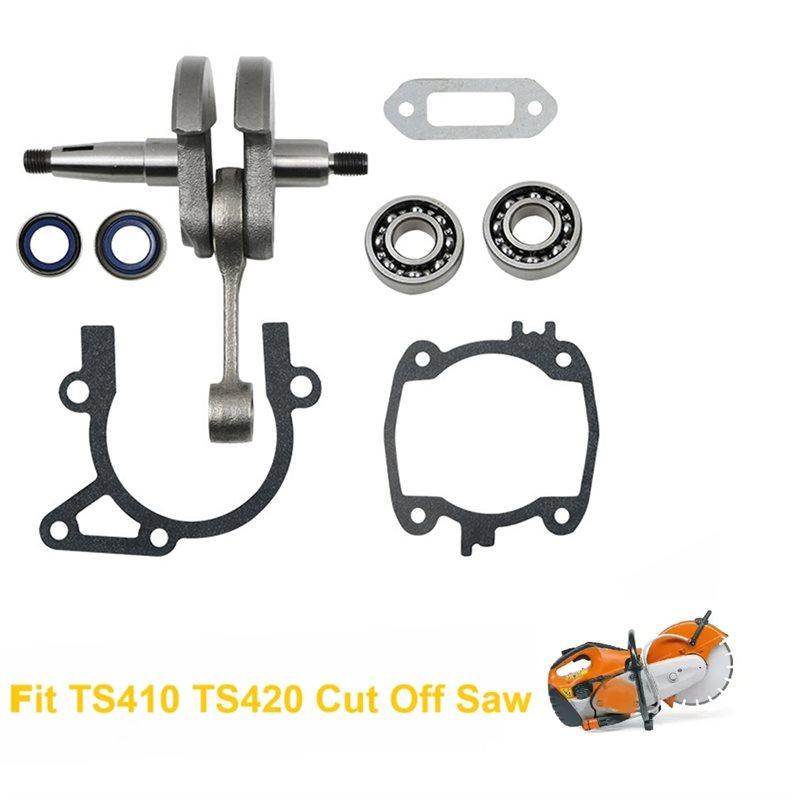 A25F-Crankshaft Connecting Rod Gaskets Set Oil Seal Bearing Assembly Kit For TS410 TS420 Cut Off Saw OEM 42380300400