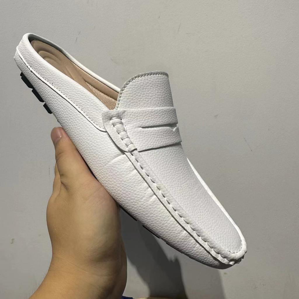 YRZL Loafers Men Casual Shoes Fashion Handmade Leather Driving Slippers Mens Moccasins Slip On Flats Male Outdoor Slippers