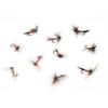 MNFT 10pcs 12# Golden Band Winding Red Long Beard May Fly Trout Fishing Fake Lures