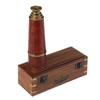 Look Funktionierendes Teleskop Spyglass Replik in Holzbox, mit Glasoptik ausziehbar auf 35,56 cm, aus reinem Messing, Geschenk-Dekor