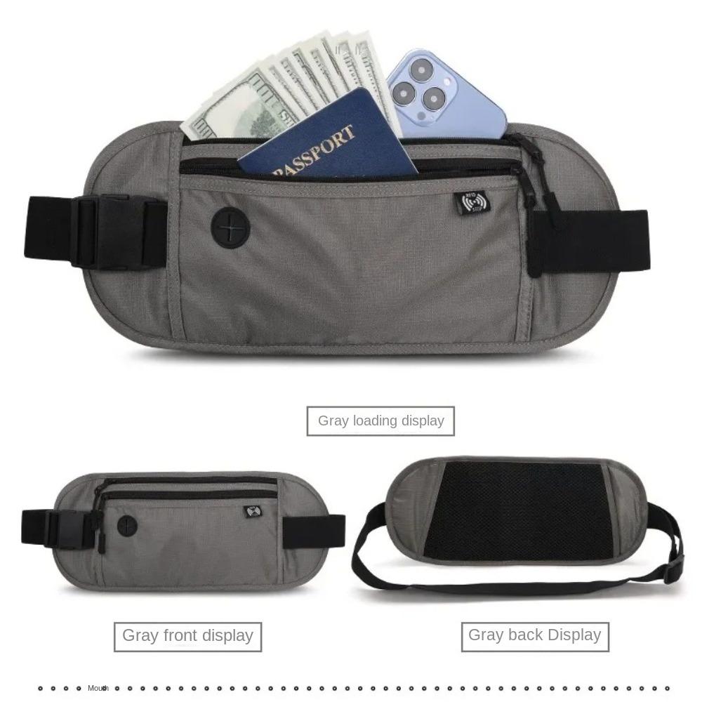 Outdoor Sports Money Belt RFID Blocking Phone Belt Security Waist Pack