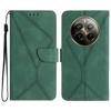 HT05 For Realme 12 4G/12+ 5G Wallet Case PU Leather Stand Phone Cover Lines Imprinted