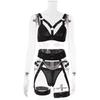 European Motorcycle Chain Garter Lingerie Set for Women