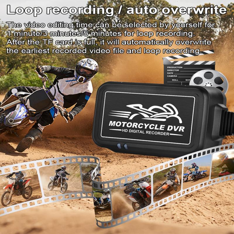 WIFI Motocyklová palubní kamera DVR Duální 1080P Přední a zadní Vodotěsná motocyklová kamera Podpora Přehrávání videozáznamů Záznamník