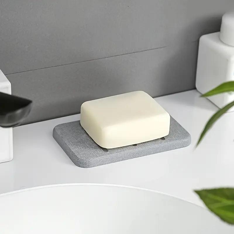 1PCS Quick-drying Diatomaceous Earth Absorbent Soap Holder Bathroom Table Hand Washing Rack Soap Box Diatom Mud Wash Pad Soap Box Drain